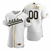 Oakland Athletics Customized Nike White Stitched MLB Flex Base Golden Edition Jersey